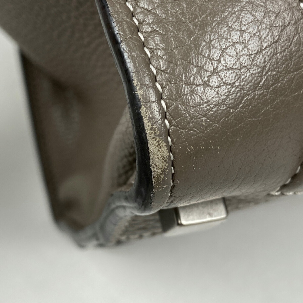 Celine Luggage Shopper Tote Bag Handbag Leather Greige Gray - Picture 3 of 7